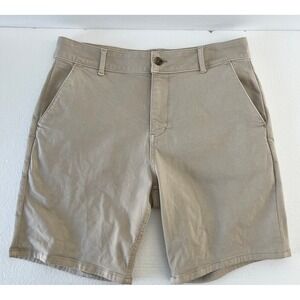 Paige Thompson Shorts Men Size 34 Beige "Rock Fossil" Stretch Casual Vintage